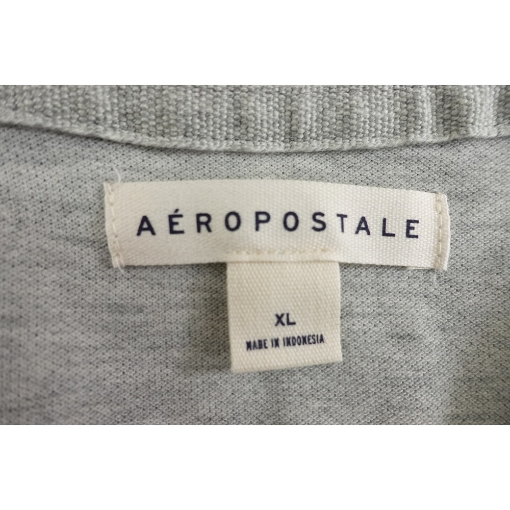 Aeropostale Womens Size XL Heather Gray Short Sleeve Uniform Pique Polo NWT - Picture 2 of 9